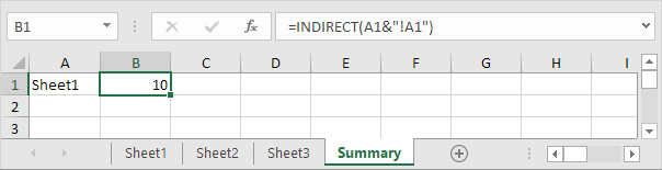 dynamic worksheet reference Convert text string to valid reference in Excel using Indirect function