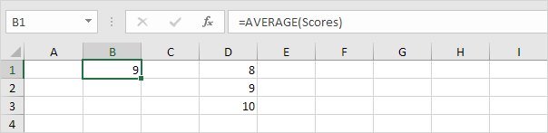 simple named ranged Convert text string to valid reference in Excel using Indirect function