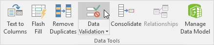 How To Create Drop-down List in Excel-click data validation