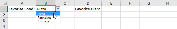 first drop down list in How To Create Drop-down List in Excel