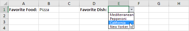 second drop down list in How To Create Drop-down List in Excel