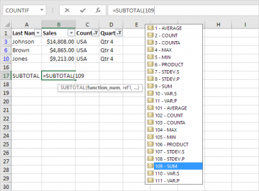 Subtotal function in Excel June 30, 2026 - Excel Office