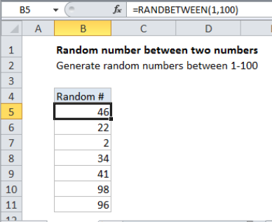 How To Generate Random Number Between Two Numbers In Excel July 22
