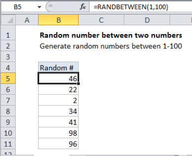 Random Number Generator 1 100