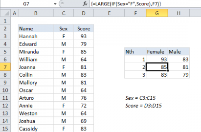 nth largest value with criteria in Excel August 1, 2023 - Excel Office