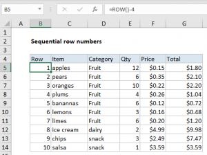 How to add sequential row numbers to a set of data in Excel August 14 ...
