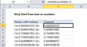 How to strip html from text or numbers in Excel August 4, 2026 - Excel ...